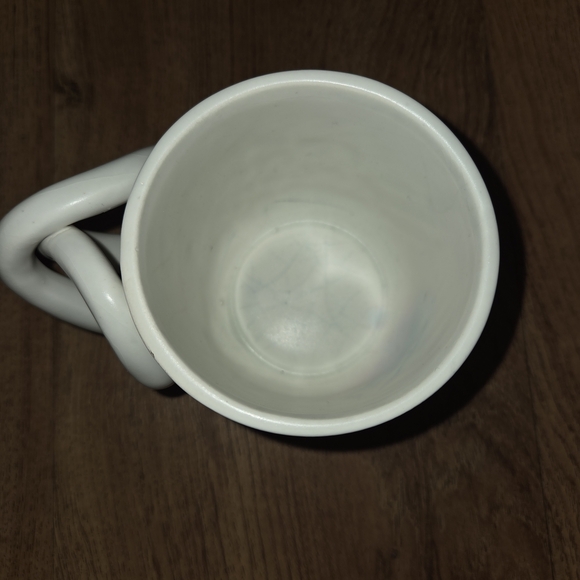 Vintage 1983 Fitz & Floyd Pottery 2 Swans Entwined 3D Neck Handle Mug Cup - Picture 2 of 5